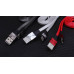 USB кабель Aspor A160 Type-C Плоский Silicon  2.4A/1.2м- красный
