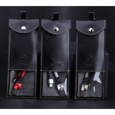USB кабель Aspor A158 New Micro Плоский Silicon  2.4A/1.2м- графит