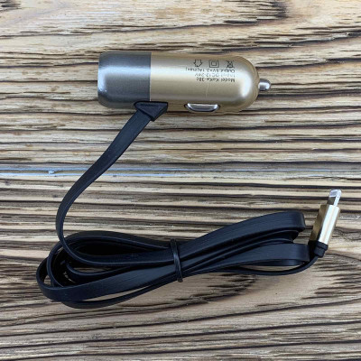АЗУ Aspor A38C Lightning Metal Series 2.4A/1USB- черно-золото