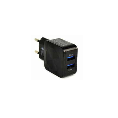 СЗУ блочок Aspor F13C Carbon Series 2.1A/2USB - черный
