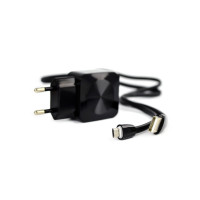 СЗУ Aspor F13C Carbon Series 2.1A/2USB + USB кабель Micro- черный