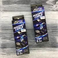 USB кабель Aspor 360 Lightning magnetic- серебро