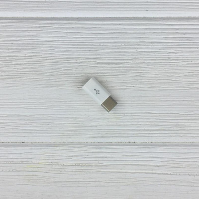 Переходник Type-C to Micro USB- белый