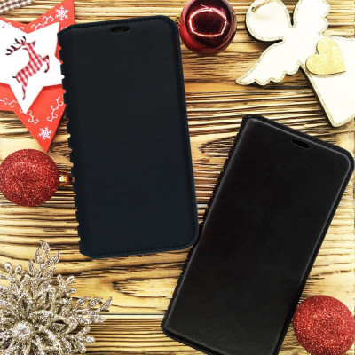 Чехол- книжка Leather Folio (high copy) для Samsung M30/M305- черный