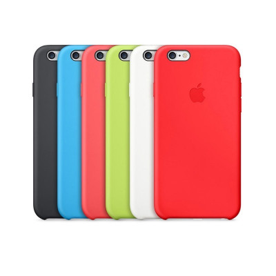 Накладка Silicone Case Original Full Cover для iPhone 6 Plus/6S Plus- №2 коралловый