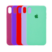 Накладка Silicone Case Original Full Cover для iPhone XS- №51 светло-зеленый