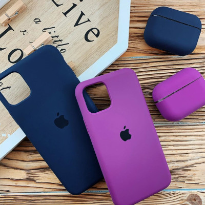 Накладка Silicone Case Original Full Cover для Samsung A20S/A207- №36 фиолетовый