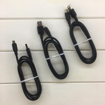 USB кабель Aspor A41 TPU Soft Touch Micro (5А/1м)- белый