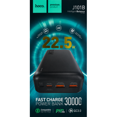 Повербанк HOCO Astute J101B 30000 mAh Black