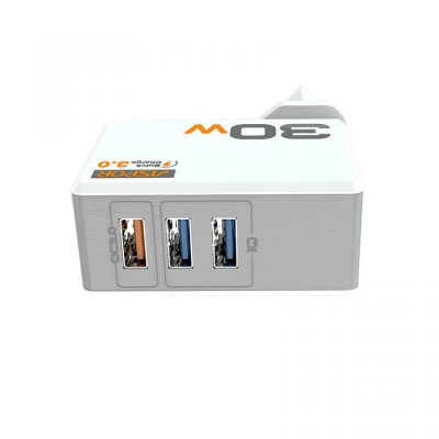 СЗУ блочок Aspor A858Q (3USB/30W)- белый