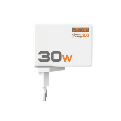 СЗУ блочок Aspor A858Q (3USB/30W)- белый