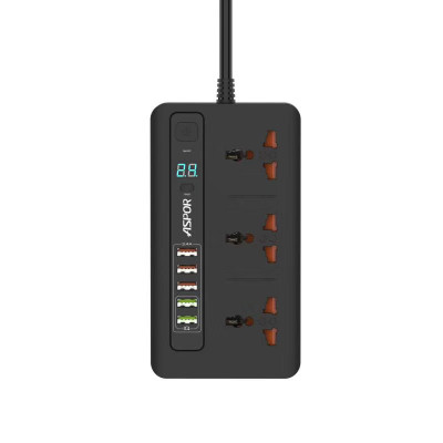 Сетевой фильтр Aspor A503 Auto Max (3.4A) 2м- черный