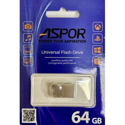 USB Flash Aspor AR105 64GB- серебро