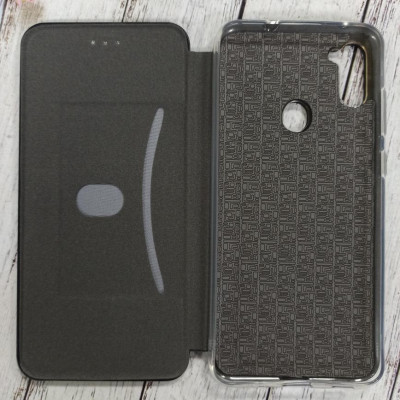 Книжка Premium Leather Case для Samsung M11/M115 тех. упаковка- черный