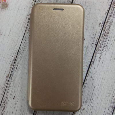 Книжка Premium Leather Case для Samsung M11/M115 тех. упаковка- золотой