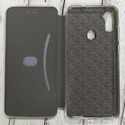 Книжка Premium Leather Case для Samsung M11/M115 тех. упаковка- золотой