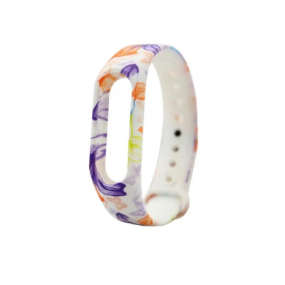 Ремешок силиконовый для Mi Band 5 Fancy- №11 лилия