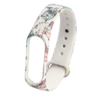 Ремешок силиконовый для Mi Band 5 Fancy- №7 мультфильмы