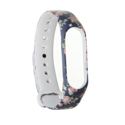 Ремешок силиконовый для Mi Band 5 Fancy- №8 розы