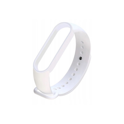 Ремешок силиконовый для Mi Band 5 Single- №1- белый