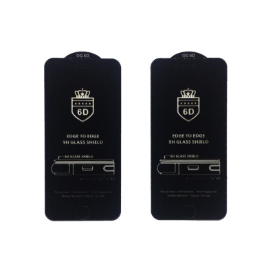 Стекло защитное 6D Premium Black Edition для iPhone 6 тех. упаковка- белый