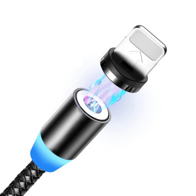 USB кабель Aspor 360 Pro Lightning magnetic- черный