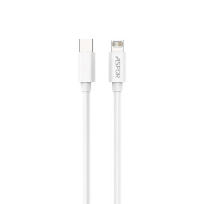 USB-C кабель Aspor AC-119 PD Type-C to Lightning 2A/1м- белый