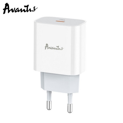 Мережевий зарядний пристрій Avantis A838 Plus QC3.0 (PD 20W)- білий