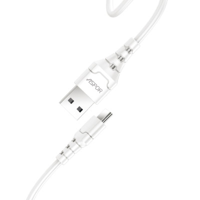 USB кабель Aspor A102 Type-C Fast Charge 3A/1м- белый