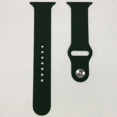 Ремешок Soft touch плетеный для Apple Watch (38/40мм)- темно-зеленый