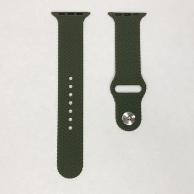 Ремешок Soft touch плетеный для Apple Watch (38/40мм)- оливковый