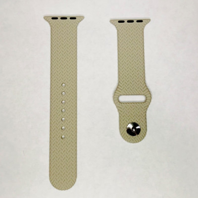 Ремешок Soft touch плетеный для Apple Watch (42/44мм)- бежевый