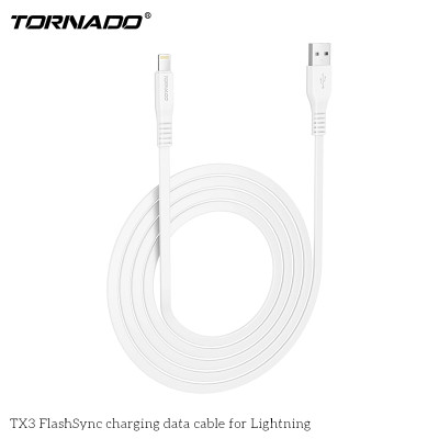 USB кабель Tornado TX3 Lightning (2,4A/1м)- белый