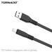 USB кабель Tornado TX3 Lightning (2,4A/1м)- черный