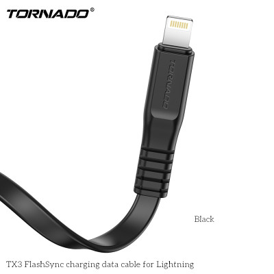 USB кабель Tornado TX3 Lightning (2,4A/1м)- черный