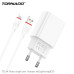 Мережевий зарядний пристрій Tornado TD-14 (1USB/2.1A/1м) + USB кабель Lightning- білий