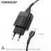 СЗУ Tornado TD-16 (2USB/2.4A/1м) + USB кабель Type-C- черный