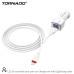 Автомобільний зарядний пристрій Tornado L-22 (2USB/2.4A/1м) + USB кабель Lightning- білий
