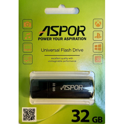 USB Flash Aspor AR121 32GB- чорний