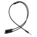Перехідник 3.5mm M на 2*3.5mm F 4pin  (на 2 навушника) 0,28м