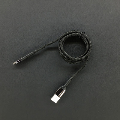 USB кабель Aspor AC-08 Micro Nylon/LED 3A/1.0м- чорний