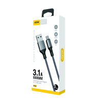 USB кабель Aspor AC-25 Micro 3.1A/1м- чорний