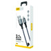 USB кабель Aspor AC-26 Lightning 3.1A/1м- чорний