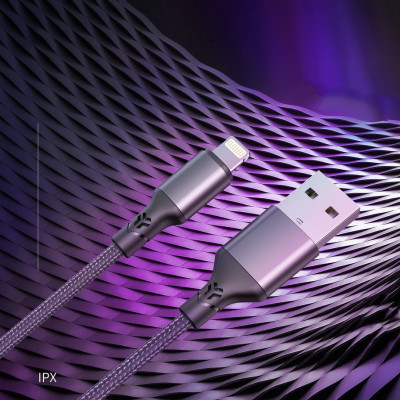 USB кабель Aspor AC-26 Lightning 3.1A/1м- чорний