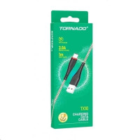 USB кабель Tornado TX10 Type-C (2,4A/1м)- срiбний