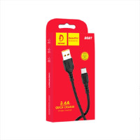 USB кабель Denmen Type-C (D08T) (3.6A)- чорний