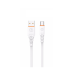 USB кабель Aspor A127 Type-C Quick Charge 6A/1м- білий