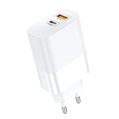 Мережевий зарядний пристрій Aspor A851 Universal Travel Charge (USB/USB-C/3A/65W)- білий