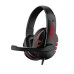 Навушники з мікрофоном Aspor A216 Gaming Deep Bass- чорно-червоний