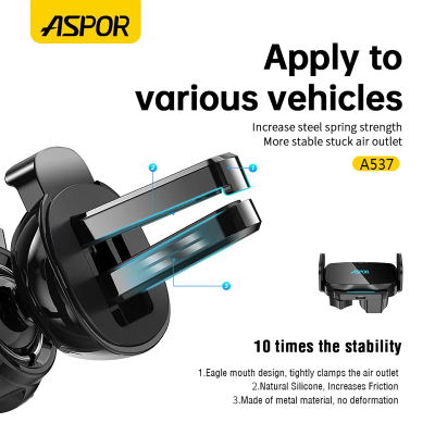 Holder (автотримач) Aspor A537- чорний